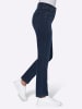 Sieh an! High-waist-Jeans in dark blue