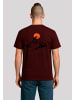 F4NT4STIC T-Shirt Escape Discover the World Mountain in maroon