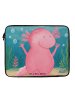 Mr. & Mrs. Panda Laptop Tasche Axolotl Hurra Design ohne Spruch in Weiß