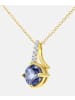 Diamant L'éternel Halskette mit Anhänger aus 375 Gelbgold mit Diamant mit Tansanit gedreht
