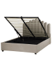 Beliani 2-tlg Doppelbett VINCENNES in Beige/Schwarz