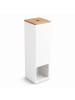 relaxdays Toilettenpapier Aufbewahrung in Weiß/ Natur - (B)14 x (H)46,5 x (T)14 cm