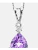 Diamant L'éternel Halskette mit Anhänger aus 375 Weißgold mit Diamant mit Amethyst