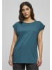 Urban Classics Urban Classics Damen Ladies Extended Shoulder Tee in teal