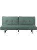 Beliani Schlafsofa DUBLIN in Grün/Silber - (W) 190 x (H) 38 x (L) 88 cm