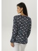 Aniston SELECTED Langarmshirt in marine-türkis-wollweiß-petrol-hellblau