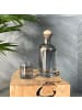 Intirilife Karaffe mit 4 Gläsern Set in Smokey Grau
