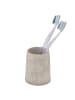 Wenko Zahnputzbecher VILLENA, Beton-Optik in Grau, (B) 7,4 x (H) 9,5 x (L) 7,4 cm