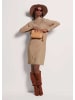 MADELEINE Strickkleid mit Zopfmuster in caramel / melange