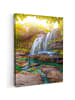 MuchoWow Leinwand bilder Sonniger Wasserfall (BxH)