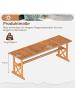 COSTWAY Gartenbank Holz 3-Sitzer in Braun