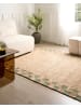 Beliani Kurzflor BEED in Beige/Grün - (W) 160 x (L) 230 cm