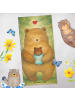 Mr. & Mrs. Panda Badehandtuch Bär Baby Design ohne Spruch in Blau Pastell