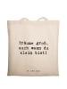 Mr. & Mrs. Panda Beutel Spruch Alleine schlafen lernen mit Spruch in Creme