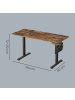 SONGMICS Schreibtisch Balok in Vintagebraun - (B)60 x (H)(72-120) x (T)140 cm