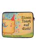Mr. & Mrs. Panda Laptop Cover Toast Party Design mit Spruch in Weiß