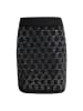 faina Damen Strick Minirock in Schwarz