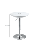 HOMCOM Bartisch-Ø61 x 97H cm-Weiß