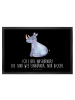 Mr. & Mrs. Panda Sauberlaufmatte Einhorn Nashorn mit Spruch in Schwarz
