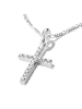 Thomas Sabo Charm-Anhänger Kreuz Mit Steinen Connect in silber, weiß