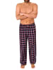 NORMANN Flanell Schlafanzug Pyjama Hose Karo - 76578 in rot