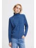 ICHI Strickpullover IHNOVO LS11 - 20119045  Strickpullover mit Stehkragen und Reißverschluss in Blau