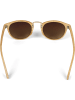 styleBREAKER Sonnenbrille in Hellbraun-Gold / Braun Verlauf