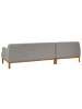 Beliani Ecksofa SOSJO in Grau/Braun - (W) 251 x (H) 74 x (L) 132 cm