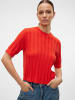Vero Moda Strickpullover in Fiery Red