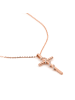 Luxenter necklace in polished metal and zirconia alloy with an 18k rose gold finish Cruz