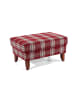 58 aufm Kessel XXL Hocker Katria Bezug Flachgewebe Buche nussbaum dunkel / rot