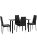 HOMCOM Esszimmergruppe in Schwarz 120L x 60B x 97H cm