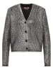 myMo ROCKS Strickjacke in Silber Schwarz