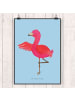 Mr. & Mrs. Panda wanddeko Flamingo Yoga ohne Spruch in Blau Pastell