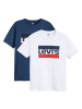 Levi´s T-Shirt 2er Pack in Weiß/Blau