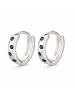 schmuck23 Creolen 925 Silber Zirkonia 0,3 cm x 1,2 cm