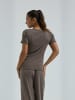 Seamless Basic T-Shirt Jacquard in Fungi