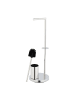 relaxdays WC Garnitur in Silber - (H)68 x Ø22 cm