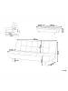 Beliani 3-Sitzer Sofa ALSTEN in Grau/Braun - (W) 182 x (H) 41 x (L) 83 cm