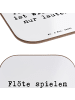 Mr. & Mrs. Panda Bierdeckel Spruch Flöte Atem mit Spruch in Weiß