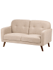 Beliani 2-Sitzer Sofa ETTRUM in Beige/Braun - (W) 149 x (H) 87 x (L) 84 cm
