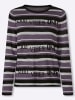 Sieh an! Jacquard-Pullover in schwarz-feige-gemustert