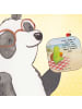 Mr. & Mrs. Panda Holzuntersetzer Schildkröte  Pommes Design mit ... in Weiß