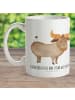 Mr. & Mrs. Panda Kindertasse Sternzeichen Stier mit Spruch in Weiß