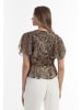 faina Bluse in Beige Schlange