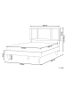 Beliani Doppelbett AURAY in Schwarz/Heller Holzfarbton - (W) 165 x (H) 119 x (L) 204 cm