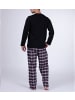 maluuna Schlafanzug mit Flanellhose in schwarz