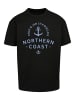 F4NT4STIC Heavy Oversize T-Shirt Nordsee Knut & Jan Hamburg in schwarz