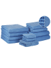 Beliani 11er-Set Handtuch AREORA in Blau