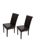 MCW 2er-Set Esszimmerstuhl Lecce II, Braun, dunkle Beine
